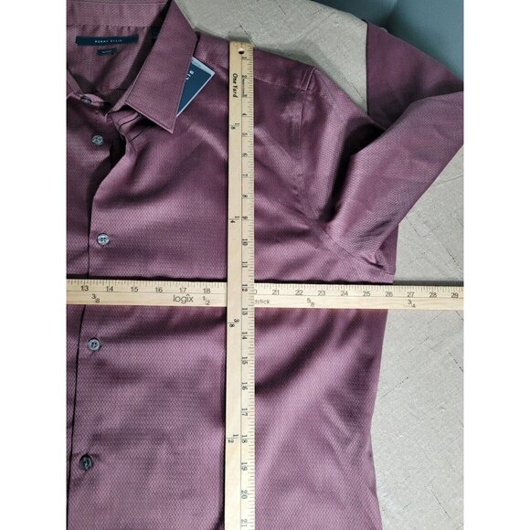Perry Ellis Mens Shirt Size 2XLT Tall Button Up  Long Sleeve casual Slim Fit (32 - Picture 8 of 11